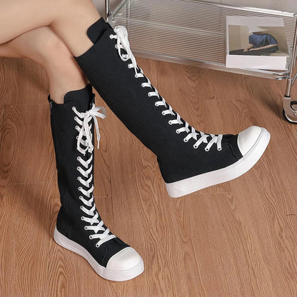 Funki Findz | Boots | Women's Streetwear Lace Up Canvas Boots