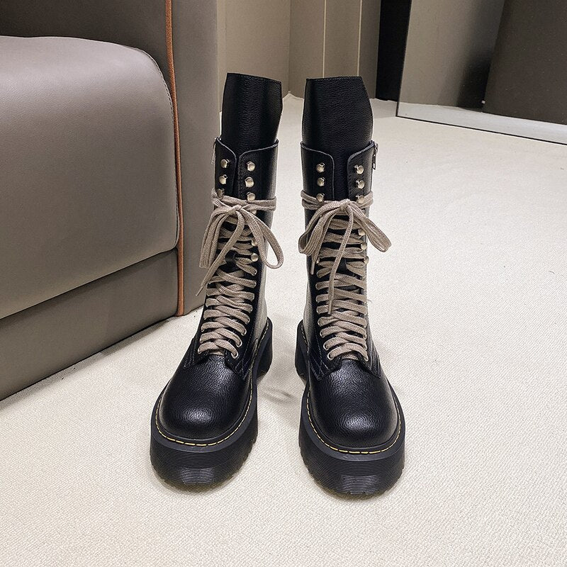 Funki Findz | Boots | Women's Mid Calf Biker Style Punk Boots