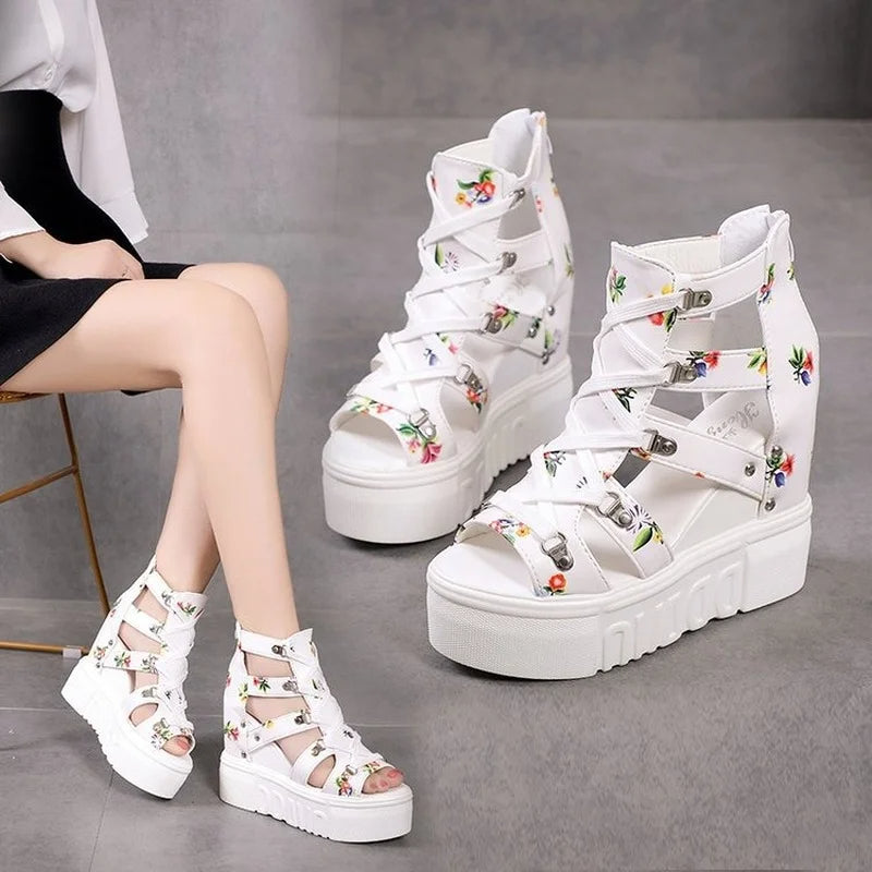 Funki Findz | Shoes | Women's Strappy Platform Wedge Shoes