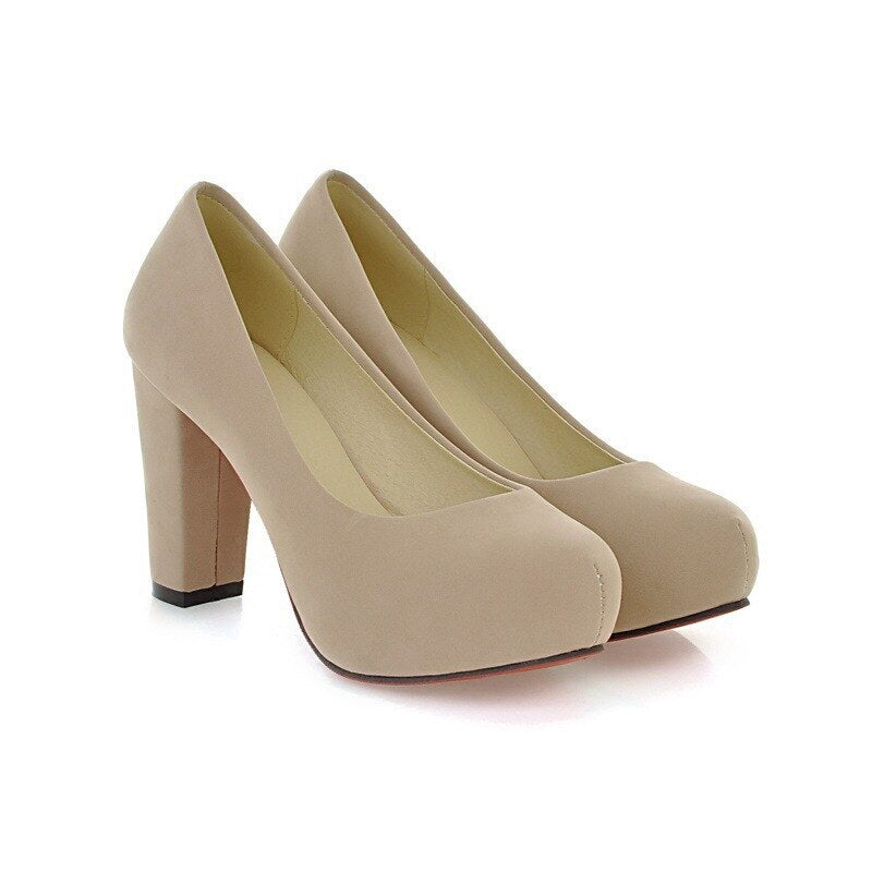 Funki Findz | Shoes | Women's Faux Suede High Chunky Heels