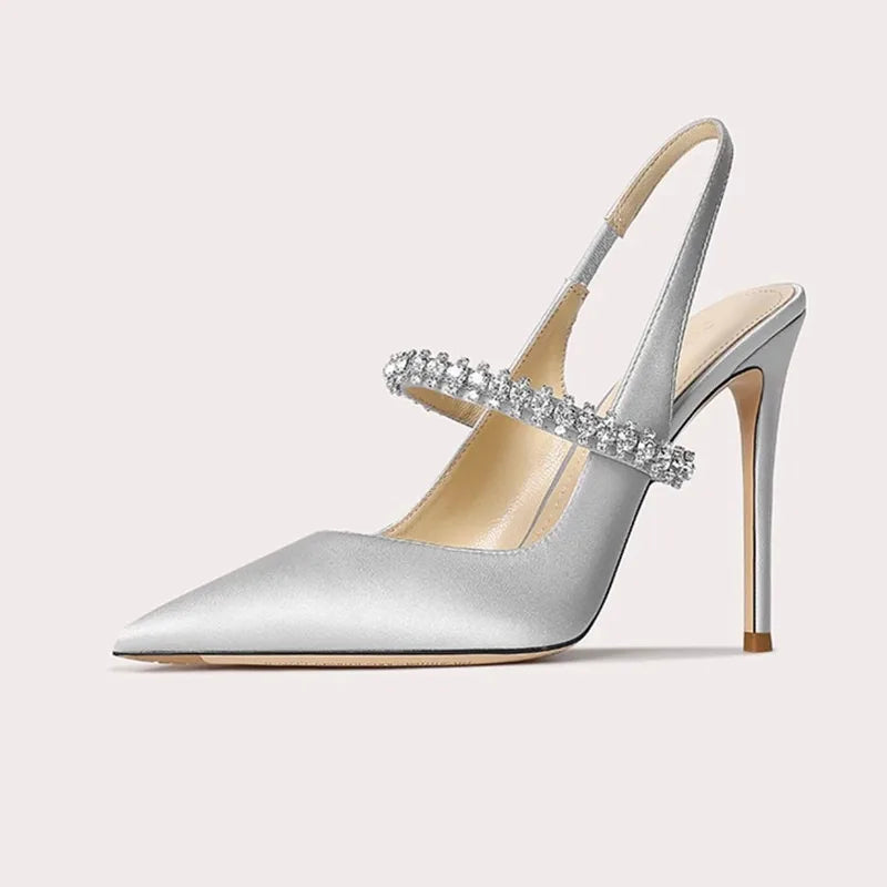 Funki Findz | Shoes | Women's Luxury Diamante Satin Stilettos