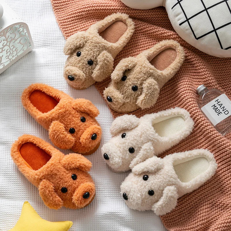 Funki Findz | Shoes | Women's Fluffy Cartoon Dog Fur Slippers