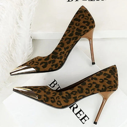 Funki Findz | Shoes | Women's Leopard Print Stilettos Metal Heel