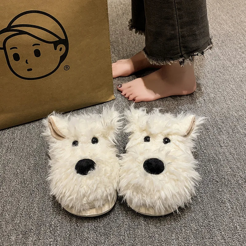 Funki Findz | Shoes | Women's Cute Shaggy Dog Slippers