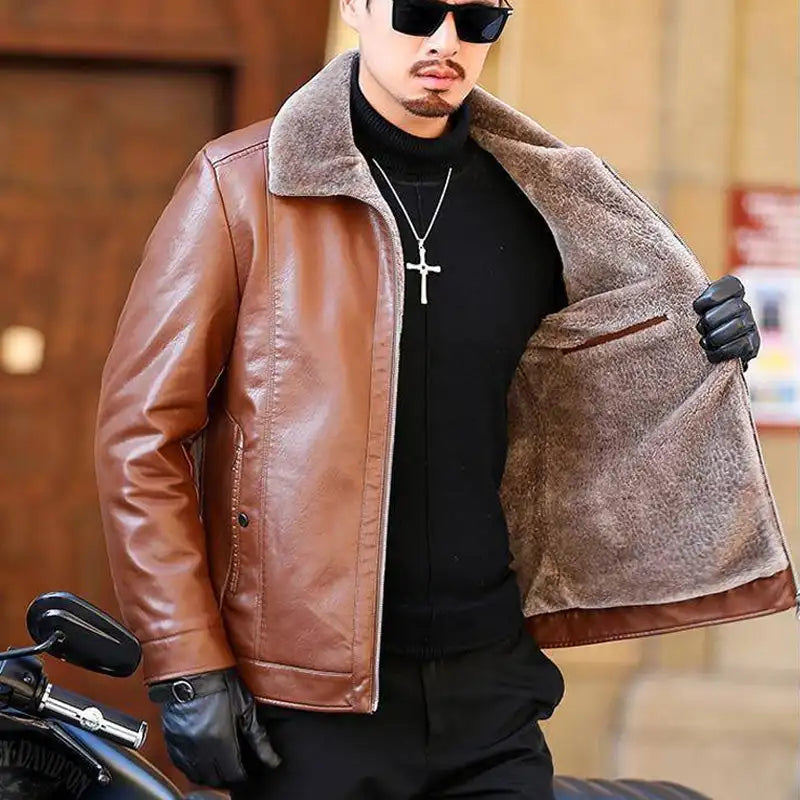 Funki Findz | Jackets | Men's Luxury Faux Leather Winter Jacket