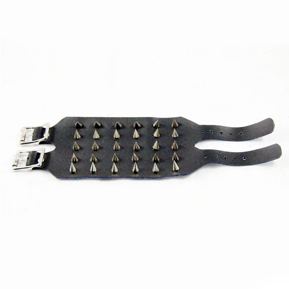 Funki Findz | Bracelets | Unisex Leather Spike Wristband