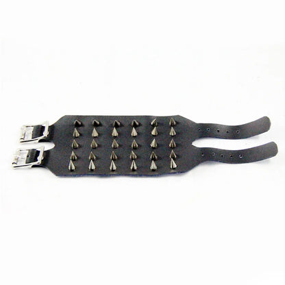 Funki Findz | Bracelets | Unisex Leather Spike Wristband