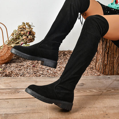 Funki Findz | Boots | Women's Over Knee Tie Up Platform Boots