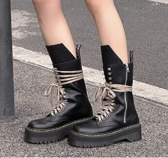 Funki Findz | Boots | Women's Mid Calf Biker Style Punk Boots