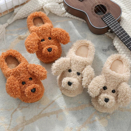 Funki Findz | Shoes | Women's Fluffy Cartoon Dog Fur Slippers