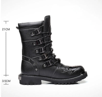 Funki Findz | Boots | Men's Gothic Punk Buckle Strap Biker Boots