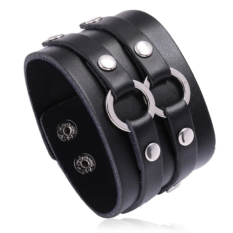 Funki Findz | Bracelets | Unisex Wide Cuff Goth Bracelet