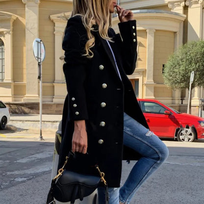 Funki Findz | Jackets | Women's Military Style Buttoned Overcoat