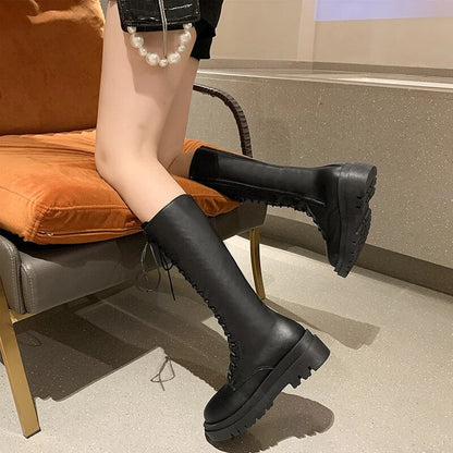Funki Findz | Boots | Women's Gothic Lace Up High Top Boots