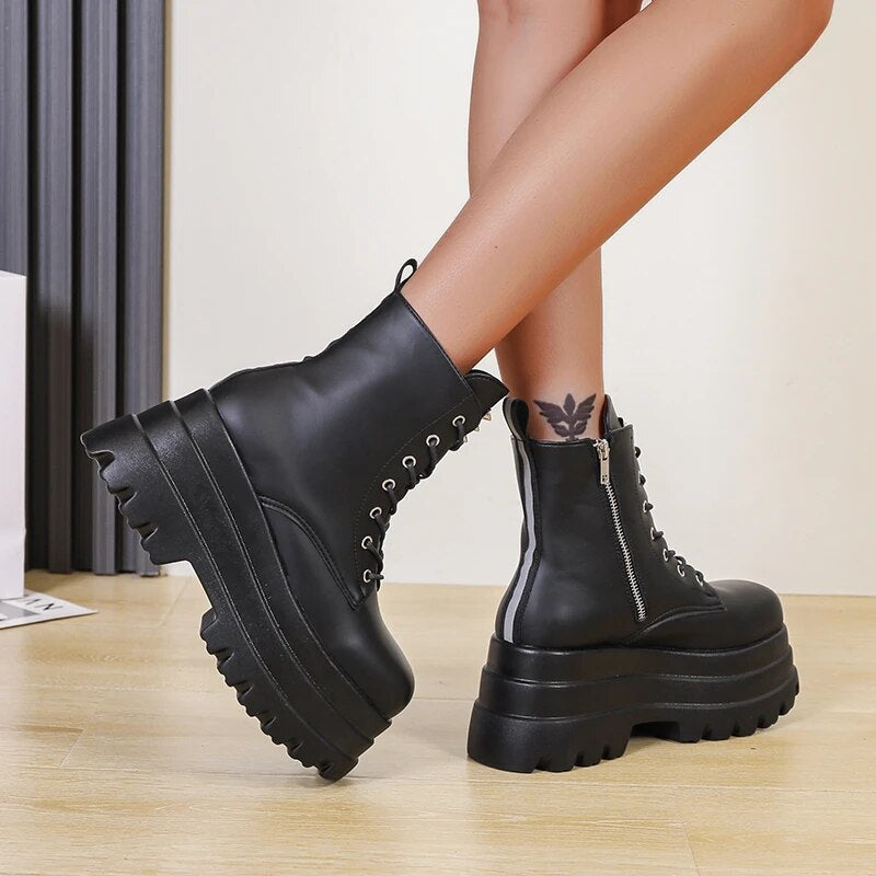 Funki Findz | Boots | Women's Gothic Punk Retro Biker Boots
