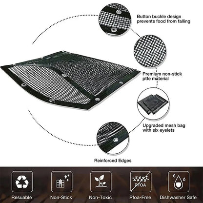 Funki Findz | Grill Bags | Non-Stick BBQ Grill Mesh Cooking Bags