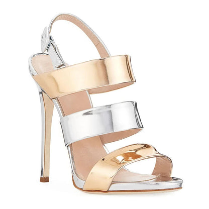 Funki Findz | Shoes | Women's Luxury Metallic Strappy Sandals