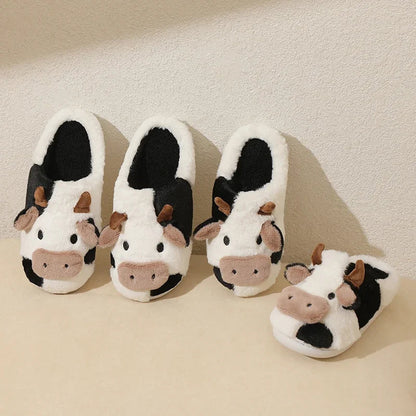 Funki Findz | Shoes | Women's Cute Plush Warm Cow Slippers