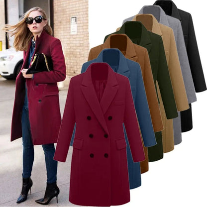Funki Findz | Jackets | Women's Long Slim Wool Blend Coat