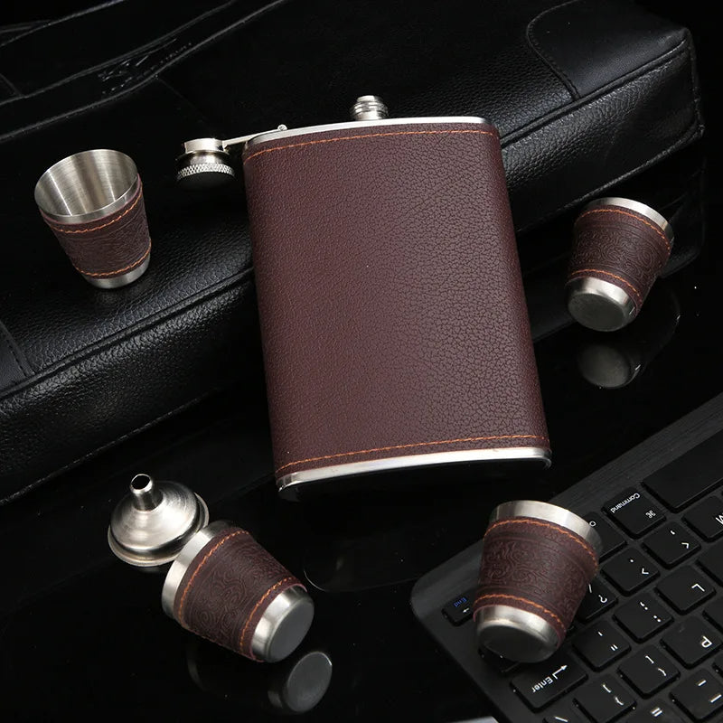 Funki Findz | Hip Flasks | Hip Flask Gift Box Set 8oz 6 Pcs