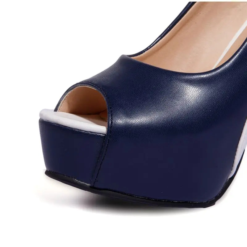 Funki Findz | Shoes | Women's Formal 2 Toned Block Heel Shoes