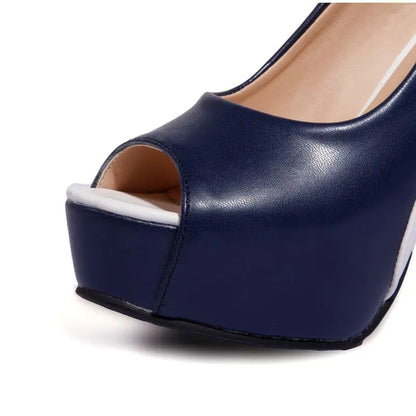 Funki Findz | Shoes | Women's Formal 2 Toned Block Heel Shoes