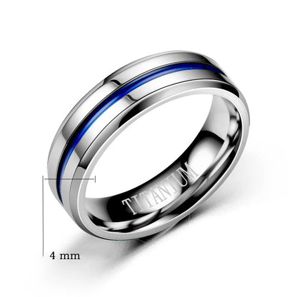Funki Findz | Rings | Men's Women's Titanium Blue Groove Ring