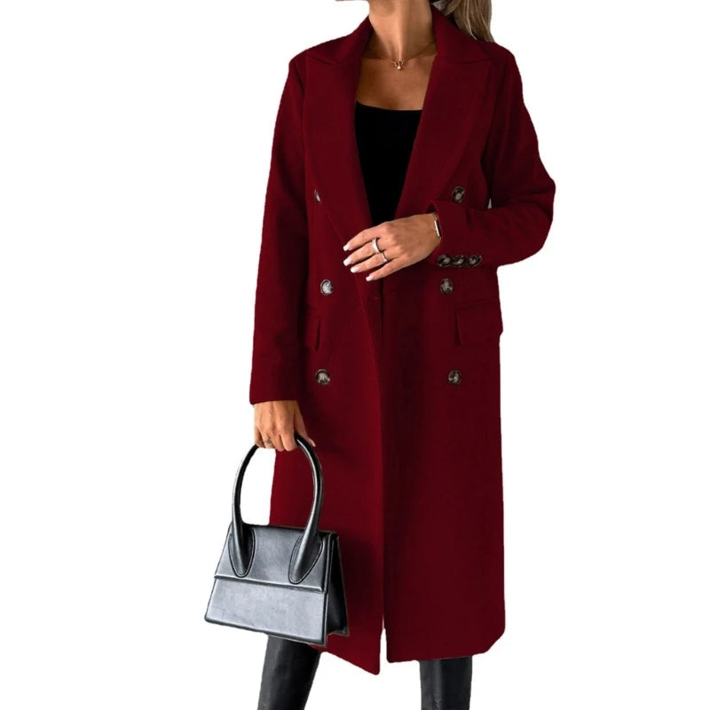 Funki Findz | Jackets | Women's Double Breasted Long Overcoat