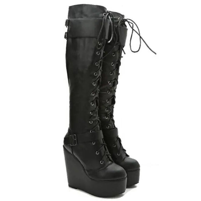 Funki Findz | Boots | Women's High Luxury Gothic Platform Boots