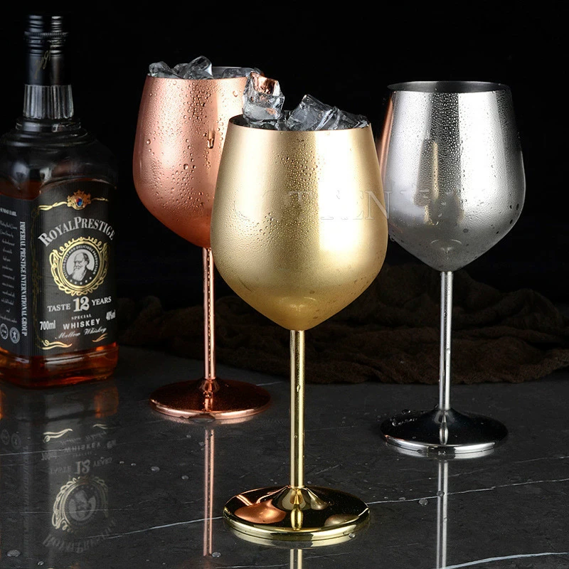 Funki Findz | Glasses | Stainless Steel Wine Goblets 2 Pcs 500ml