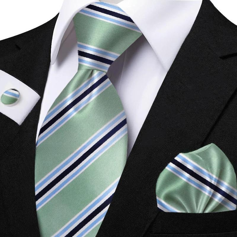 Funki Findz | Neckties | Men's Classic Striped Jacquard Tie Set