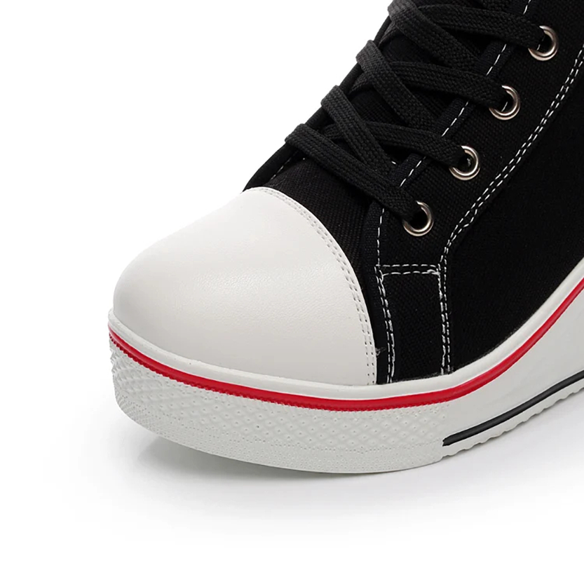 Funki Findz | Boots | Women's Canvas Elevator Platform Sneaker