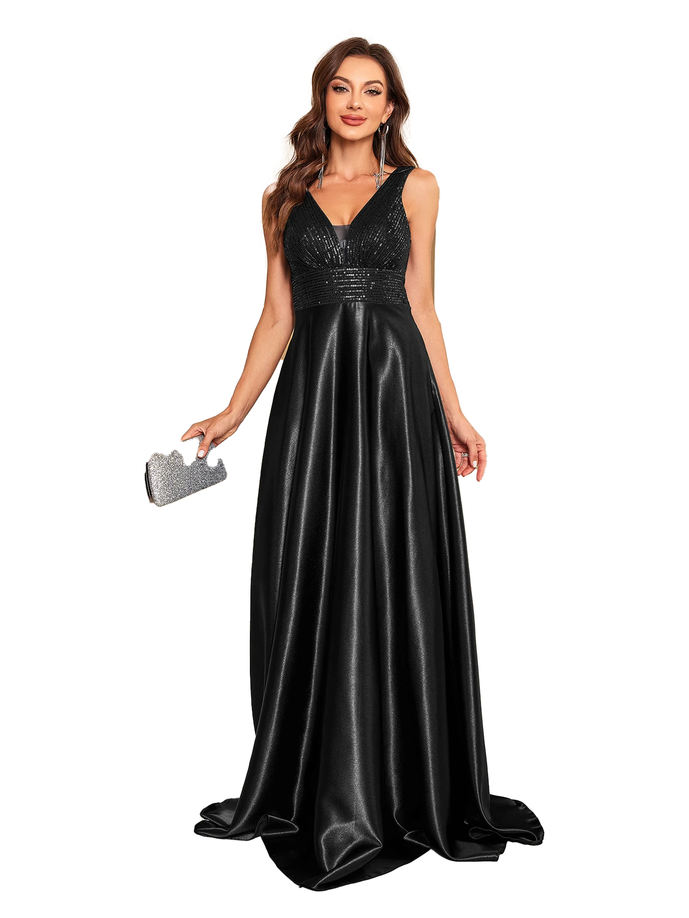 Funki Findz | Dresses | Women's Elegant Satin Sequin Dresses