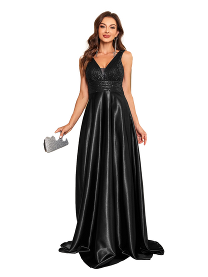 Funki Findz | Dresses | Women's Elegant Satin Sequin Dresses