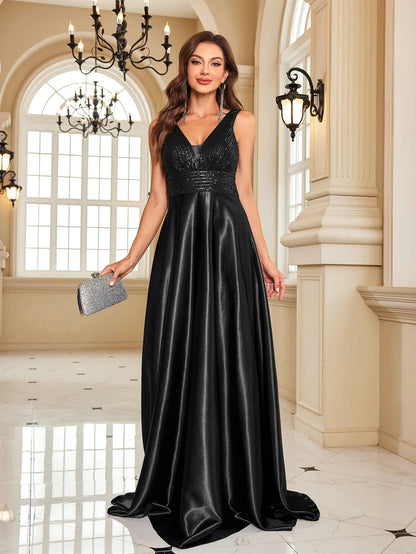 Funki Findz | Dresses | Women's Elegant Satin Sequin Dresses