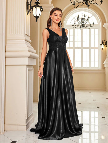 Funki Findz | Dresses | Women's Elegant Satin Sequin Dresses