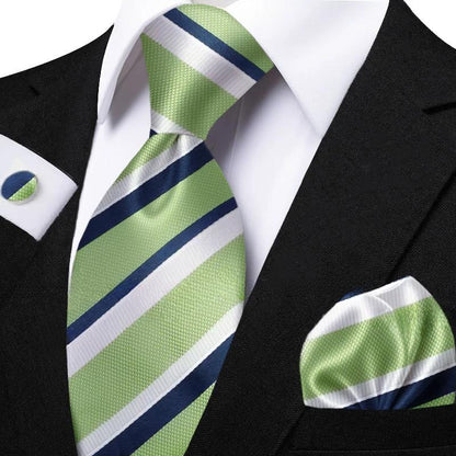 Funki Findz | Neckties | Men's Classic Striped Jacquard Tie Set