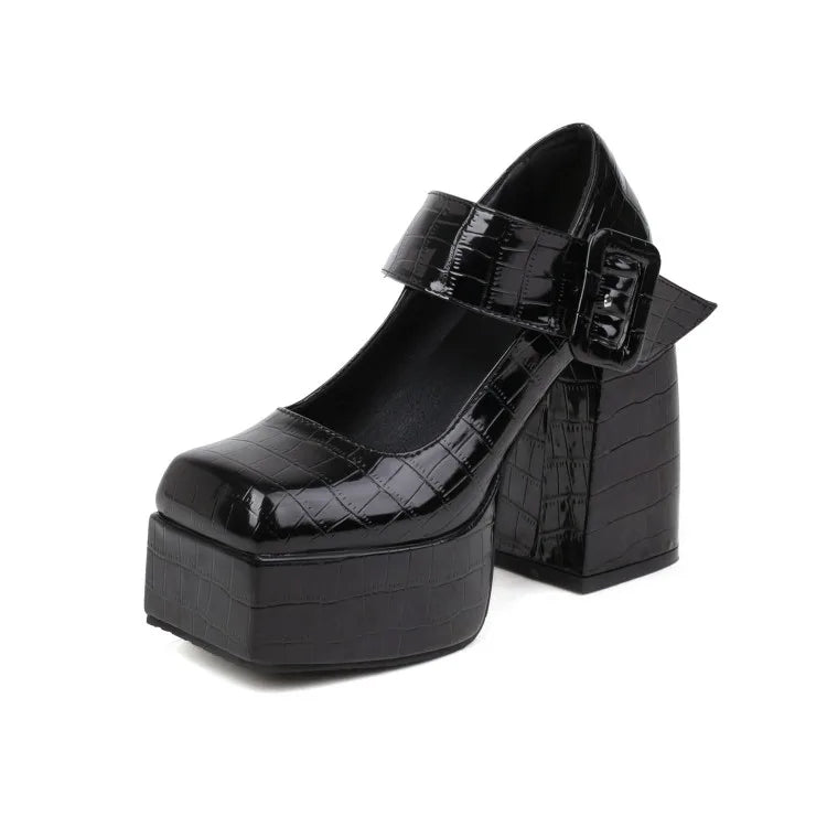 Funki Findz | Shoes | Women's Stone Pattern High-Heel Platform