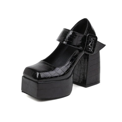 Funki Findz | Shoes | Women's Stone Pattern High-Heel Platform