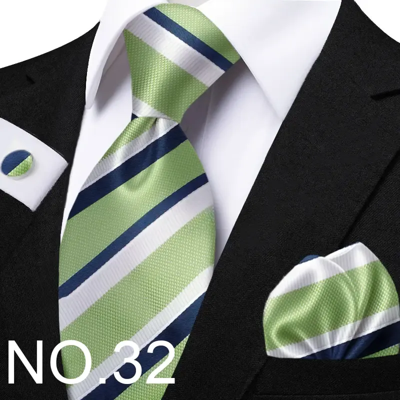 Funki Findz | Neckties | Men's Classic Striped Jacquard Tie Set