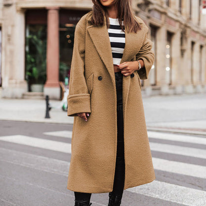 Funki Findz | Jackets | Women's Long Suit Collar Woolen Overcoat