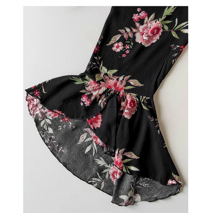 Funki Findz | Dresses | Women's Plus Floral Flare Sleeve Dress