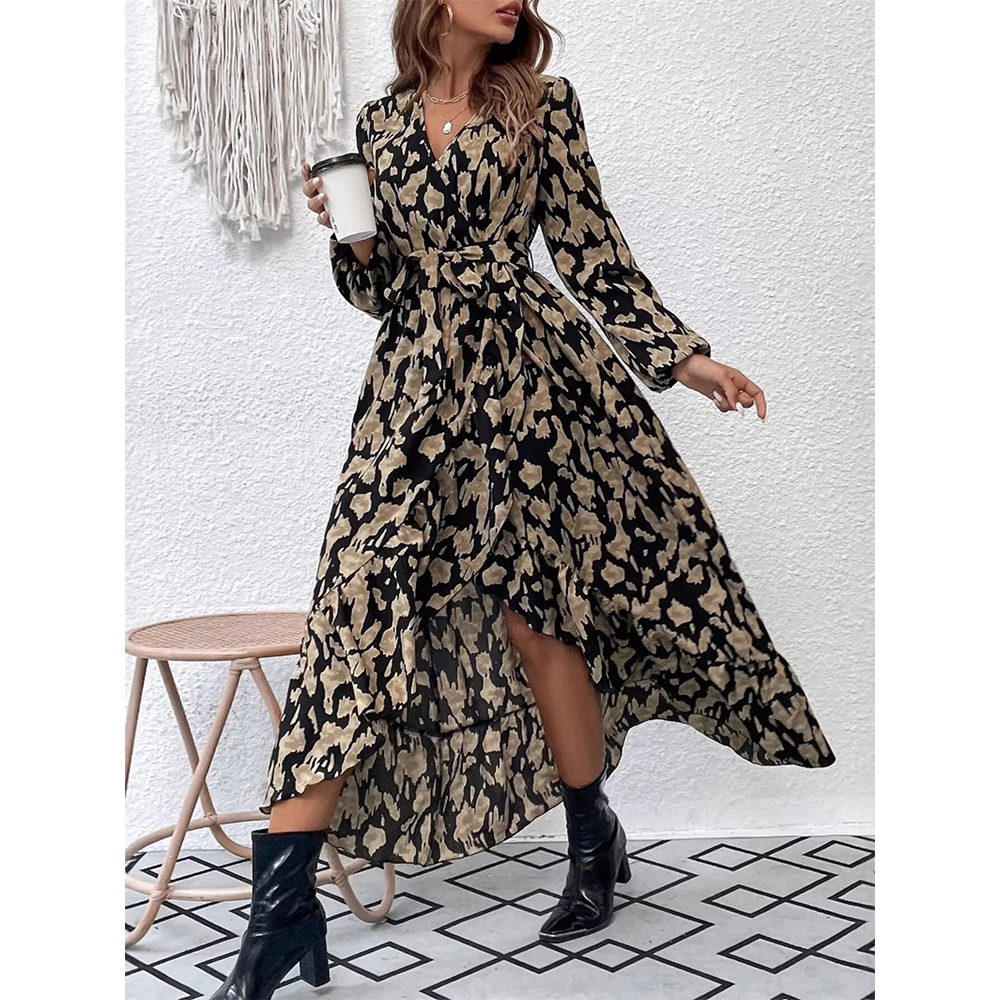 Funki Findz | Dresses | Women's Leopard Print Long  Dress