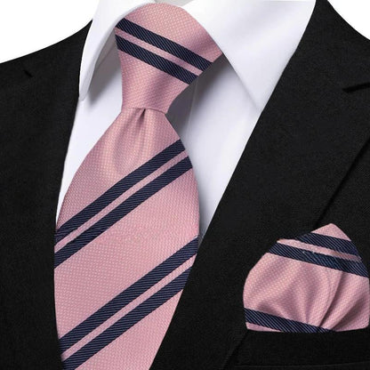 Funki Findz | Neckties | Men's Classic Striped Jacquard Tie Set