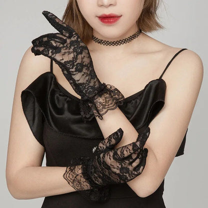 Funki Findz | Gloves | Women's Gothic Fingerless Lace Gloves