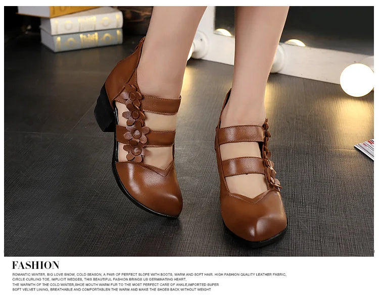 Funki Findz | Shoes | Women's Gothic Leather Low Heel Wedges