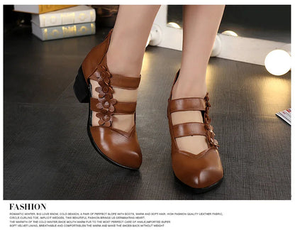 Funki Findz | Shoes | Women's Gothic Leather Low Heel Wedges