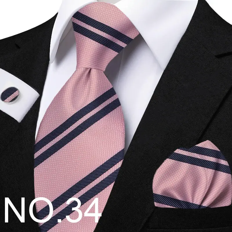 Funki Findz | Neckties | Men's Classic Striped Jacquard Tie Set