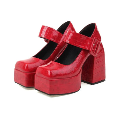 Funki Findz | Shoes | Women's Stone Pattern High-Heel Platform