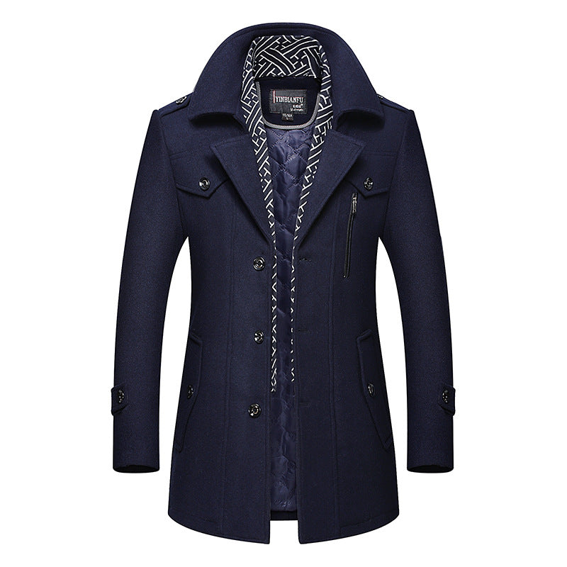 Funki Findz | Jackets | Men's Long Winter Warm Lined Dust Coat